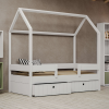 Casakids Kiddy ημίδιπλο Παιδικό Κρεβάτι Montessori 3 σε 1 με Αφαιρούμενη Σκεπή 110cm